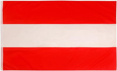 Scoby - Oostenrijkse Vlag - Austrian Flag - Oostenrijk - 90x150cm - Original Colors - Strong Quality - Inclusief Bevestigingsringen