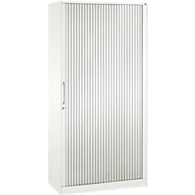 Roldeurkast ASISTO C 3000, 5 ordnerhoogten, B 1000 mm, wit/wit
