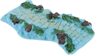Decoratief Pad - Tuinornament Hars - Miniatuur Decoratie - Levensechte Modellering - 11x4.5x1.5cm - Hemelsblauw