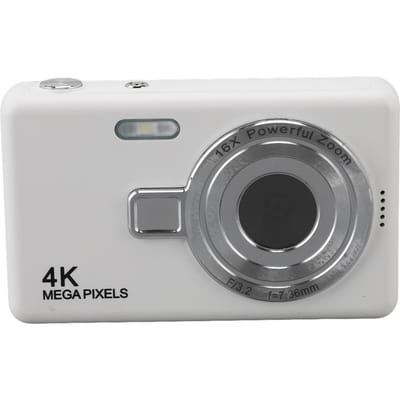 12MP 1080P digitale camera 2,4 inch TFT-scherm 16x zoom autofocus digitale zakcamera voor studenten wit