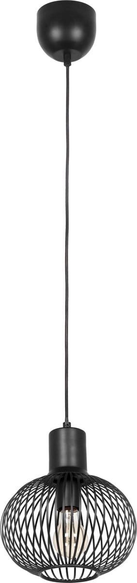 TRIO GILA - Hanglamp - Zwart mat - excl. 1x E27 4 W - D: 23cm - Plafondbevestiging - In hoogte verstelbaar