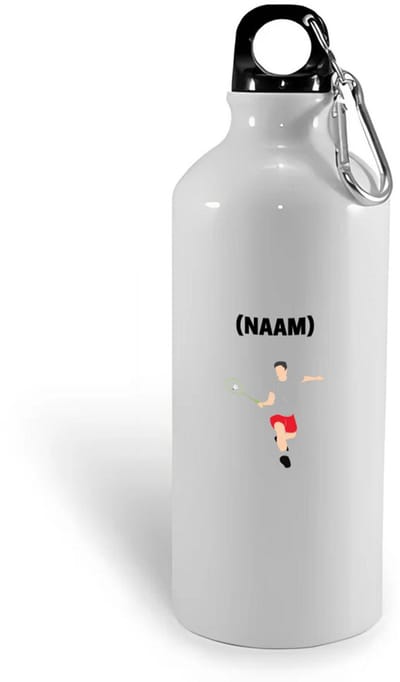 Hacebo® - Badminton met eigen naam waterfles - Badminton - Badmintonner - Sport - water fles - 400ML