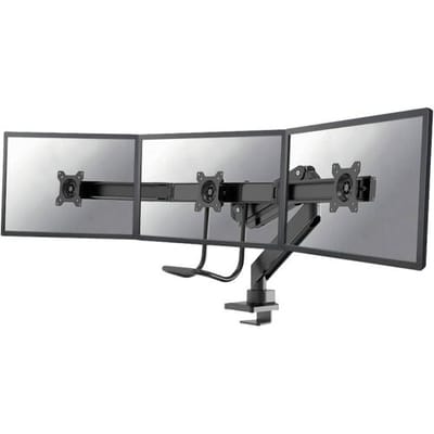 Neomounts NM-D775DX3BLACK Tafelbeugel voor monitor Aantal monteerbare displays: 3 Display(s) 43,2 cm (17) - 61 cm (24) Zwart Zwenkbaar, Roteerbaar,