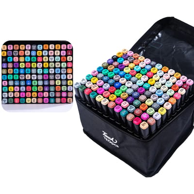 120 Kleuren Olieachtige Kunst Marker Pen Set voor Tekenen Dubbelzijdig Schetsen Olieachtige Punt Gebaseerde Markers Graffiti Manga School Kunstbenodigdheden gray