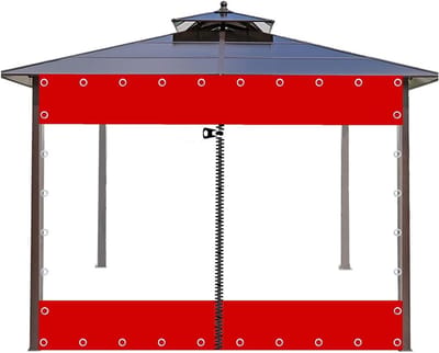 Gazebo Gordijn - Terras Gordijn - Buiten Leven - Waterdicht PVC - 6x2.7m - Grijs