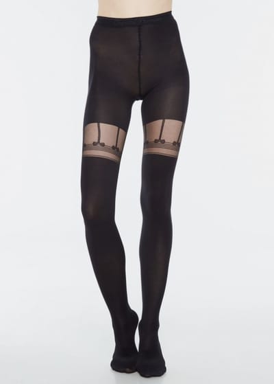 Chantal Thomass fashion panty 20/60 den maat 2/M zwart