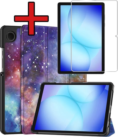 Hoesje - Geschikt voor Samsung Galaxy Tab A11 Plus / A9 Plus - Met Screenprotector - Hardcover Book Case - Trifold Bookcase Hoes - Hard Cover - Tablethoes - Galaxy