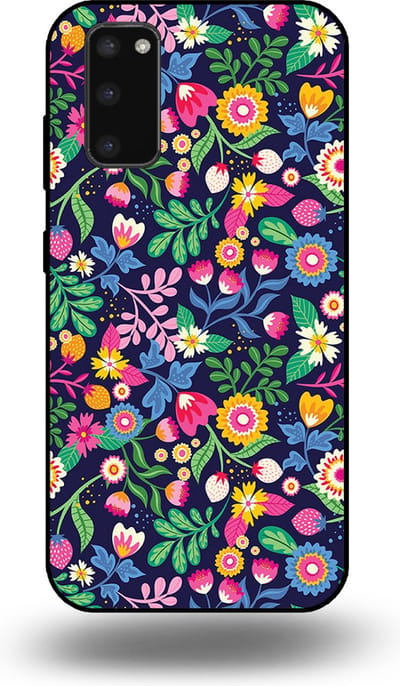 Smartphonica Telefoonhoesje geschikt voor Samsung Galaxy S20 met bloemen opdruk - TPU backcover case flower design geschikt voor Samsung Galaxy S20
