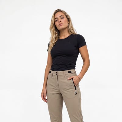 Poederbaas Outdoor T-shirt Merinowol Dames - SOLX - Merino Shirt voor wandelen & outdoor activiteiten - Zwart - Maat XS