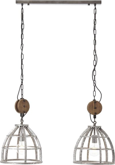 Brilliant Eduino Hanglamp - Zink Antiek 60W