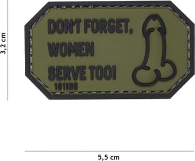 101 Inc Embleem 3D Pvc Don'T Forget Women Groen  18033