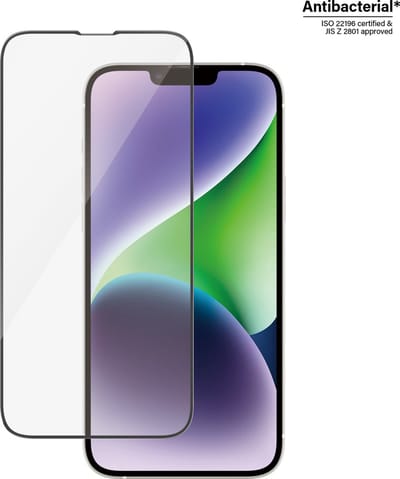 PanzerGlass Screenprotector geschikt voor Apple iPhone 14 Plus Glazen | PanzerGlass Ultra-Wide Fit Screenprotector - Case Friendly + Installatie Frame - Zwart