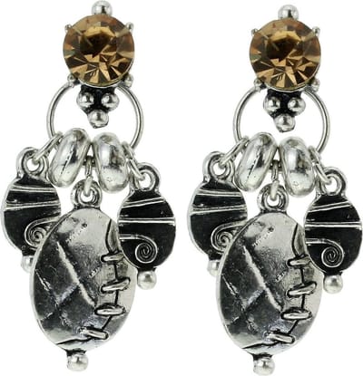Behave - Oorhangers met bruine stenen - Bohemian stijl - 4 cm