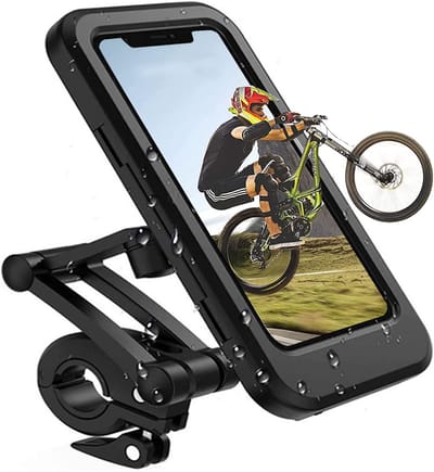 VHV - Telefoonhouder - waterdichte telefoonhouder scooter - met digitaal display, waterbestendig - voor scooter, motor, elektrische fiets