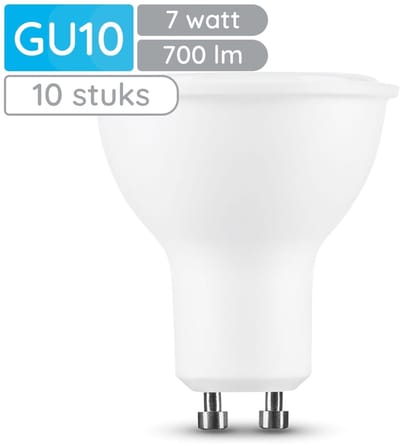 Modee GU10 LED Lamp 7W - 700lm - 6000K - Daglicht Wit - LED Spot - Vervangt 54W Halogeen Gloeilamp - 10 stuks