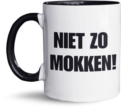 NietMokken.nl – Niet Zo Mokken Mok – Grappige Koffiemok – Perfect Cadeau – 325ml – Vaatwasser- en Magnetronbestendig - Leuk cadeau voor mensen die veel klagen - Keramische tas 325ml