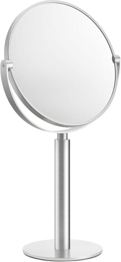 Make-up spiegel - Vergrotende spiegel - Persoonlijke verzorging - Draaibaar met vergroting - Ø 18 cm - Mat zilver