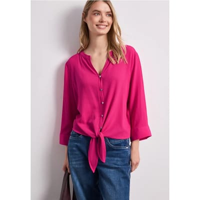 3/4-mouwen blouse met knoopdetail