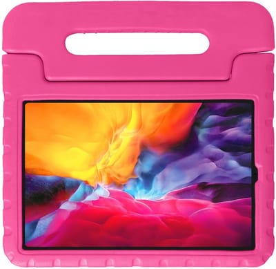 Hoesje - Geschikt voor Apple iPad Pro (2020) - 12.9 inch - Kinderhoes Shockproof Bumper - Kidsproof Case - Tablet Hoes - Kinder Hoes Cover - Roze