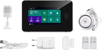 Supremium Nederlanstalig WiFi Home Security Alarm l Beveiliging | Alarm | Huisbeveiliging | Smart Alarm System l Touch Screen l Alarmsysteem l Inbreker Smart Alarm l Wit