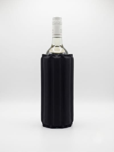 Vinsoir Wijnkoeler Sleeve - Flessenkoeler Mat Zwart - Flexibel en Herbruikbaar