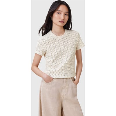 AllSaints Karma Stevie Tee Chalk White Maat: 12 | Blouses Outlet | Dames | Wit