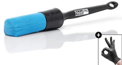 ValetPRO Chemische Resistente Velgenborstel met Kunststof Handvat en Nitril Beschermende Handschoen voor Velgenreiniging