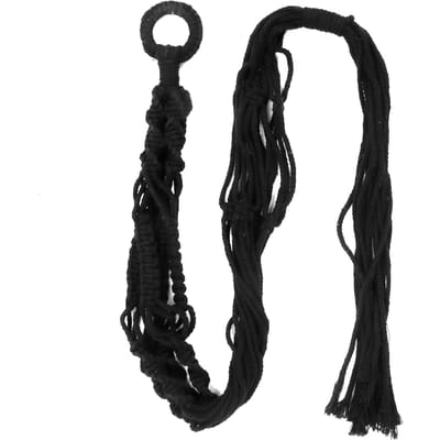 Katoen Gedraaid Touw Plantenhanger Hangende Plantenbak Decoratieve Bloempot Houder Woondecoratie black
