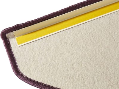 Famanu – Trapmatten halfrond 15 stuks – zelfklevend veiligheid traptapijt – ca. 23 x 65 cm – paars