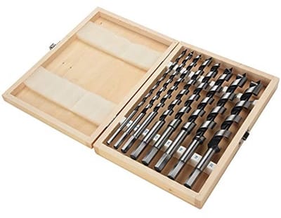 Dailygoods - Boorsets - Spiraalboorset - Ultra duurzaam koolstofstaal - Houten kist - Zeskantige schachten - Geschikt voor houtbewerking - 8 stuks