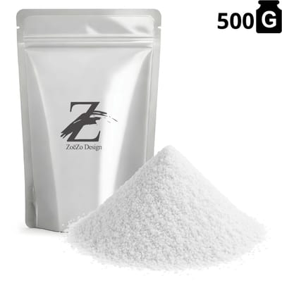 ZoeZo Kaarsenzand 500 g - Geurloos - 50 Branduren - Herbruikbaar - Met 4 Lonten - DIY Kaarsen Maken - Candle Sand - Kaarsenwas - Kaarspoeder - Wit