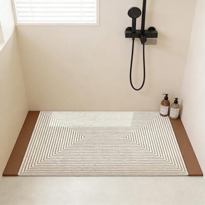 Badmat Antislip - Douchemat Sneldrogend - Veiligheid Natte Ruimtes - Zacht Comfort Met Afvoer - 60 x 90 cm