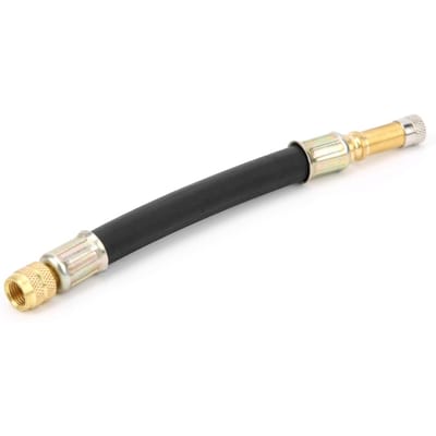 Adaptateur d'extension de valve de pneu en caoutchouc flexible 12 pouces Outil d'accessoire de gonflage pour camionnette bus black