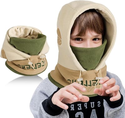 Thermische Balaclava voor Kinderen - Multifunctionele Verstelbare Winddichte Gezichtsbedekking, Fleece Ski Masker en Wintermuts met Nekwarmer en Gezichtsbescherming