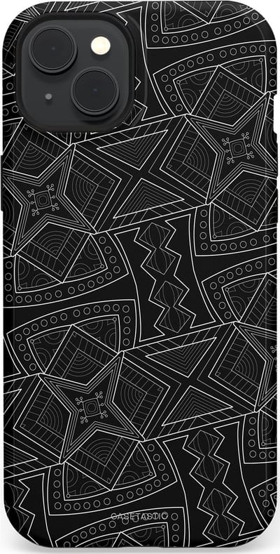 Casetastic Hoesje Geschikt voor Apple iPhone 15 Plus Magsafe - Stijlvolle Beschermende Duo-layer Case - Afrikaanse kunst