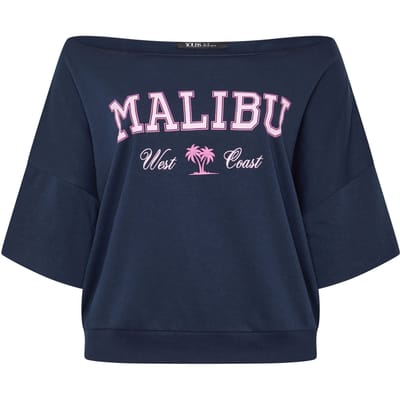 Yours Marineblauw 'Malibu' Sweatshirt Met Blote Schouders Size 42
