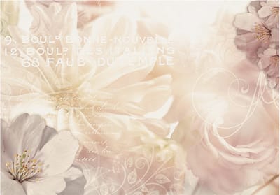 Fotobehangkoning - Behang - Vliesbehang - Fotobehang Romantische Bloemen - Kiss of Gentleness - 150 x 105 cm