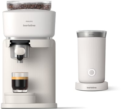 Philips Baristina + Melkopschuimer Bundel - BAR303/00 - Espressomachine - Pistonmachine - Wit