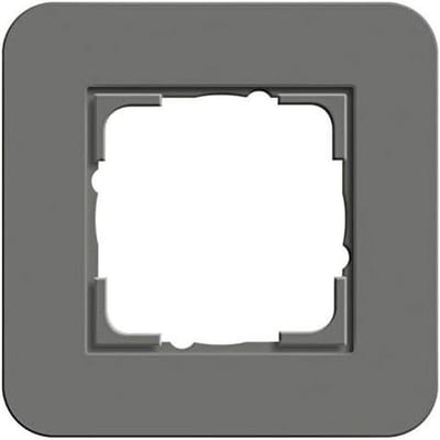 Afdekraam E3 - Afdekplaat Schakelmateriaal - Wandafwerking - Onbreekbaar materiaal - 1-voudig - Donkergrijs/antraciet