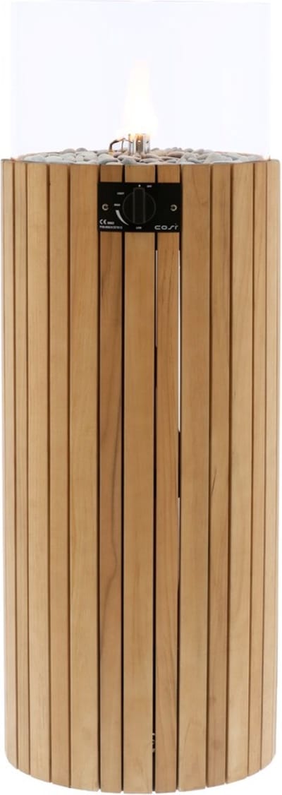 Cosiscoop Pillar Teak L - Vuurtafels - Hout - Bruin