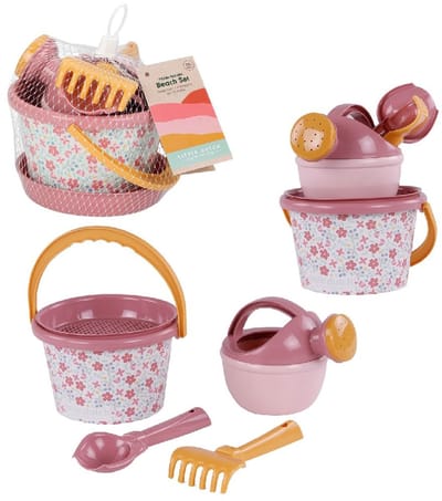 Rubo Toys strandset Little Dutch Pink Flower 5-delig kunststof.