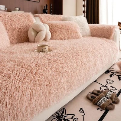 Lamsvacht Zacht Bankkussen Winter Warm Pluche Bankhoezen voor Woonkamer Luxe Antislip Universele Bankhoezen Thuis 1pc 30x50 pillowcase