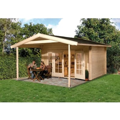 Weka Tuinhuis Met Overkapping 137 Type A Gr1 380x500cm