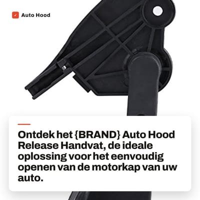 Dailygoods- Handvat Motorkapontgrendeling - Professioneel vervaardigd - Betrouwbaar - Eenvoudig te installeren - Geschikt voor B6/B7 S4/RS4 2001-2008 - Referentie 8E1 823 533 B - Motorkapontgrendel