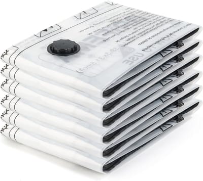 Famanu – 6 stuks vacuüm opbergzakken 60x40 cm - herbruikbare ruimtebesparende zakken voor dekens - dekbedden - kleding - seizoensgebonden kleding en reisbagageopslag