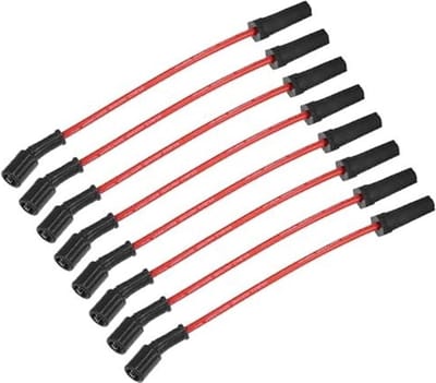 Bougiekabels Set - Ontstekingskabels Auto - Motoronderhoud - Hittebestendig Materiaal - 8 Stuks 8mm - Rood