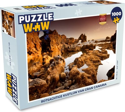Puzzel Rotsachtige kustlijn van Gran Canaria - Legpuzzel - Puzzel 1000 stukjes volwassenen