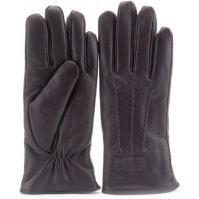 Warmbat Glove men goat leather choco heren handchoenen