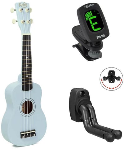 Korala UKS-15 bundel sopraan ukulele Licht blauw