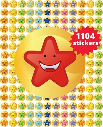Beloningsstickers Smiley Sterren – 1104 Vrolijke Stickers om te Belonen